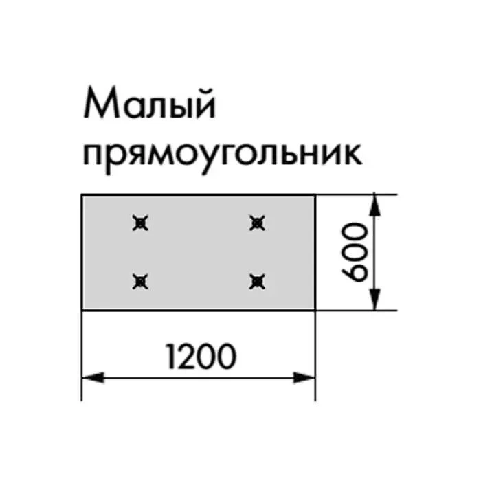 Акустическая панель ARMSTRONG OPTIMA L CANOPY Малый прямоугольник 1200х600 мм, белый — форма и схема