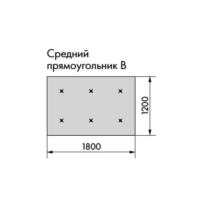Акустическая панель ARMSTRONG OPTIMA L CANOPY Средний прямоугольник 1200х1800 мм, белый — форма и схема