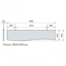 Акустический баффл ARMSTRONG OPTIMA Baffle CURVES Прямоугольный 1800х400 мм, белый
